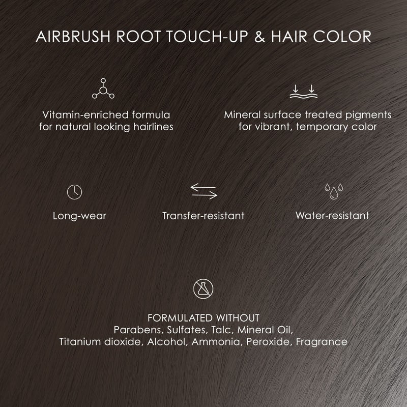 Temptu Airbrush Root-touch Up & Hair Color Dart Brown - Image 5